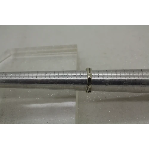 SHERRY TINSMAN .925 S.S. 14k Y.G. DIAMOND VINE DESIGN band size 8