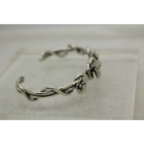 SHERRY TINSMAN .925 S.S. DOGWOOD TWIST CUFF bracelet (3)