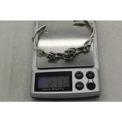 SHERRY TINSMAN .925 S.S. DOGWOOD TWIST CUFF bracelet (5)