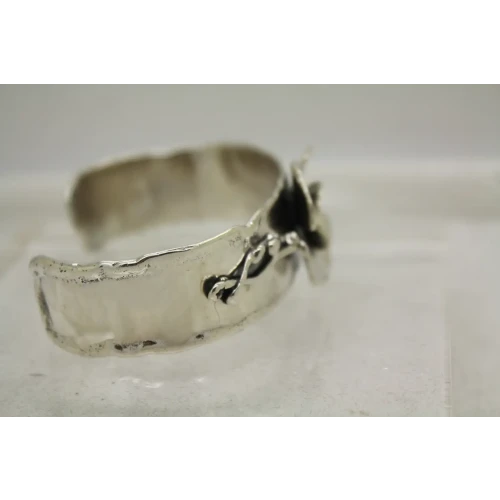 SHERRY TINSMAN .925 S.S. DOUBLE DOGWOOD WIDE CUFF bracelet