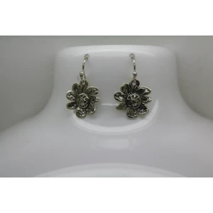 SHERRY TINSMAN .925 S.S. SUNFLOWER DANGLE earrings