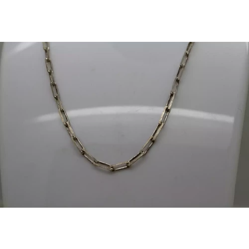 Sig. SJ .925 S.S. 3mm PAPERCLIP LINK CHAIN necklace 22