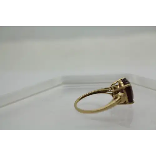 Sig VJL 10k Y.G. Oval Cut 2.5ct RUBY SOLITAIRE ring size 7 #