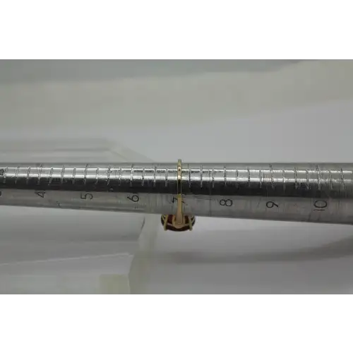 Sig VJL 10k Y.G. Oval Cut 2.5ct RUBY SOLITAIRE ring size 7 #