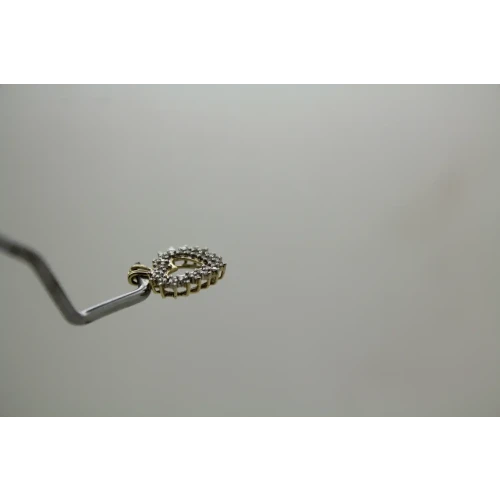 Signed 10k Y.G. DIAMOND OPEN HEART DESIGN pendant