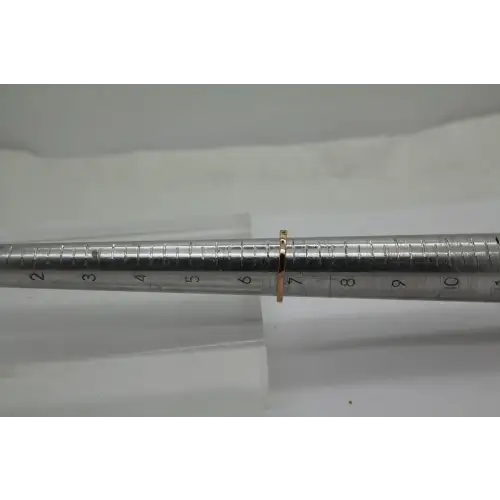 Signed 14k R.G. DIAMOND ACC. UNIQUE DESIGN BAND ring size 6.75 # (4)