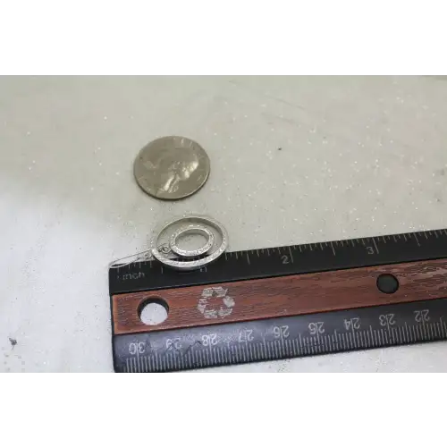 Signed 14k W.G. LASER CUT SPARKLE EFFECT DOUBLE OVAL DANGLE