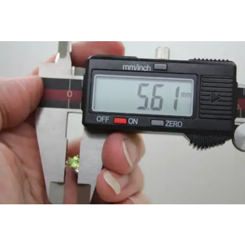 Signed 14k W.G. Trillion Cut PERIDOT STUD earrings