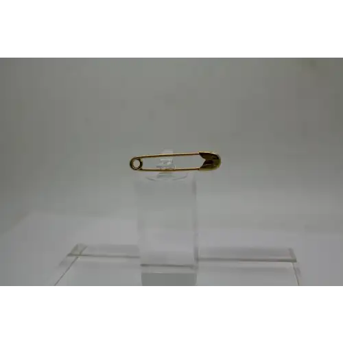 Signed 14k Yellow Gold SAFETY PIN DESIGN pin