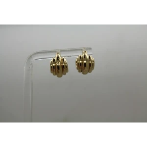 Signed 14k Y.G. SHRIMP DESING HUGGIE STYLE earrings