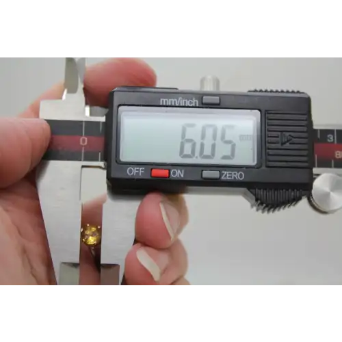 Signed 18k Y.G. Round Cut CITRINE STUD earrings