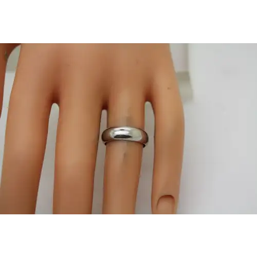 Signed .925 S.S. 5.7mm SOLID SILVER BAND ring size 6 #