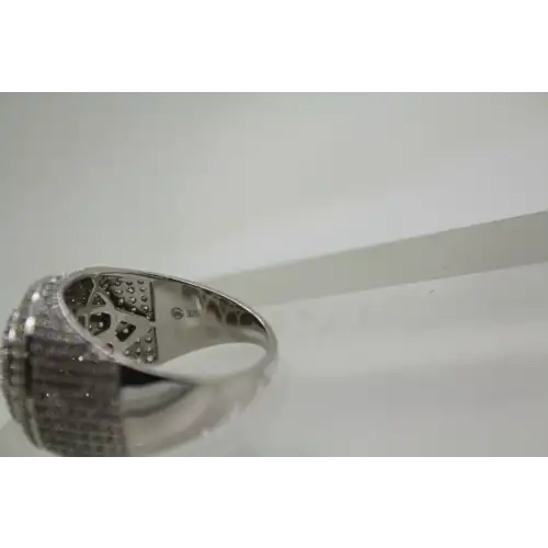 Signed .925 S.S. CHUNKY PAVE CRYSTAL MEN'S ring size 12 (3)