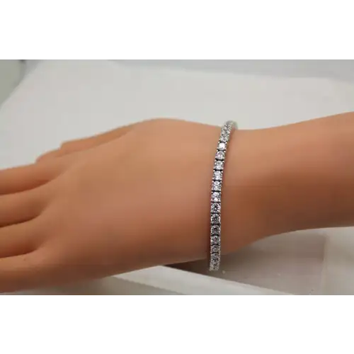 Signed .925 S.S. CLEAR CZ TENNIS BRACELET 7.25