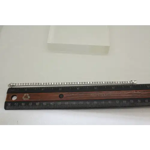 Signed .925 S.S. CLEAR CZ TENNIS BRACELET 7.25