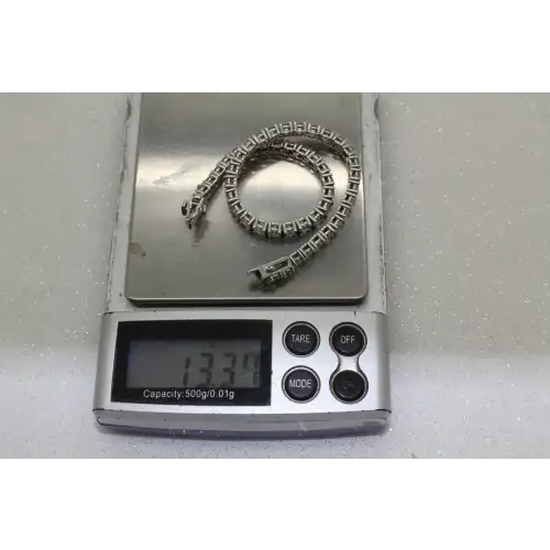 Signed .925 S.S. CLEAR CZ TENNIS BRACELET 7.25