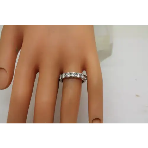 Signed .925 S.S. CZ ANNIVERSARY BAND ring size 8 #