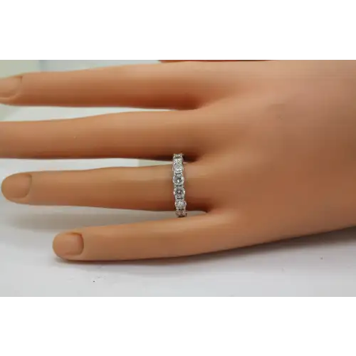 Signed .925 S.S. CZ ANNIVERSARY BAND ring size 8 #
