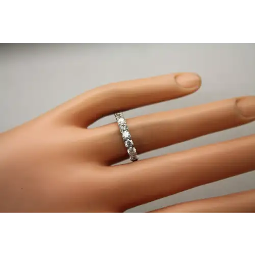 Signed .925 S.S. CZ ANNIVERSARY STYLE BAND ring size 7