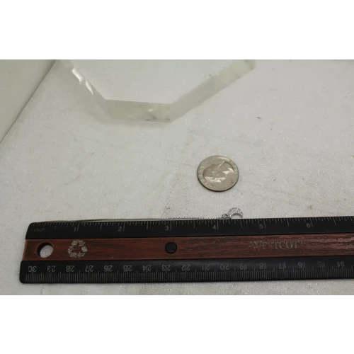 Signed .925 S.S. CZ CRESCENT MOON THREADER earrings