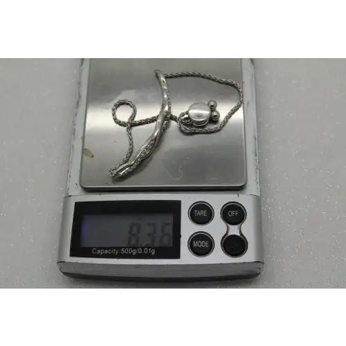 Signed .925 S.S. CZ INFINITY BOLO bracelet 8 1/2