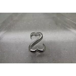 Signed .925 S.S. DOUBLE OPEN HEARTS pendant