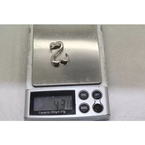 Signed .925 S.S. DOUBLE OPEN HEARTS pendant