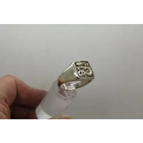 Signed .925 S.S. EMOSSED DRAGON SYMBOL ring size 13.75 #