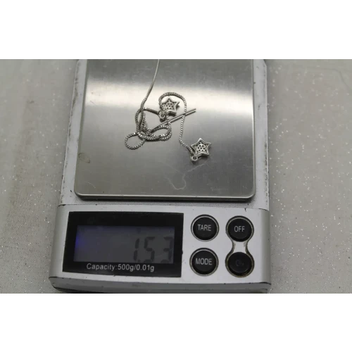 Signed .925 S.S. PAVE CZ STARS THREADER earrings