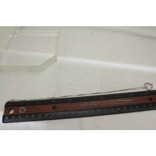 Signed .925 S.S. PINK & WHITE TOPAZ OPEN HEART DESIGN necklace 18