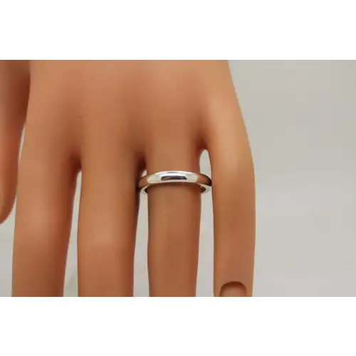 signed .925 S.S. SOLID 3.3mm SILVER BAND ring size 8