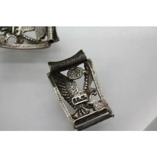 Signed .925 S.S. TURQUOISE EAGLE WATCH BAND ENDS