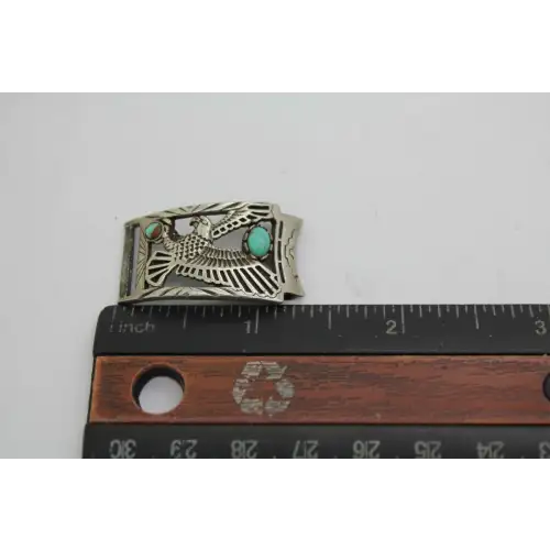 Signed .925 S.S. TURQUOISE EAGLE WATCH BAND ENDS