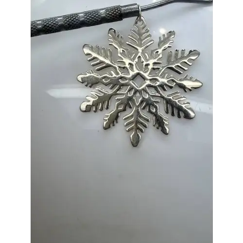 Signed A .925 S.S. Large FANCY SNOWFLAKE pendant