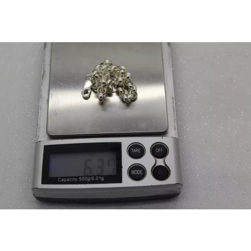 Signed A .925 Sterling Silver ROLO LINK bracelet 7