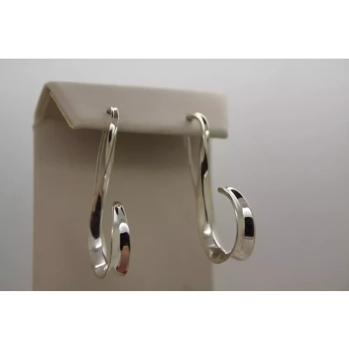Signed dp DOUG PAULUS .925 S.S. BOLD SWIRL DESING DROP earrings (2)