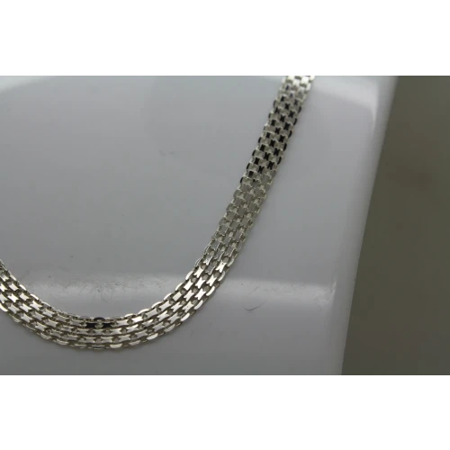 Signed FAS .925 S.S. MESH DESIGN HIGH SHINE necklace 17