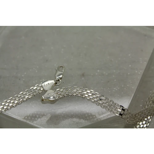 Signed FAS .925 S.S. MESH DESIGN HIGH SHINE necklace 17