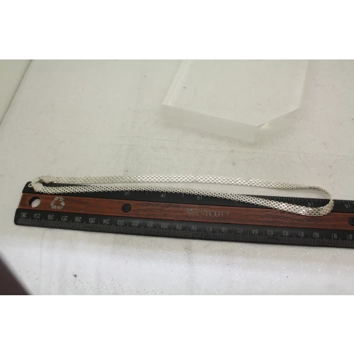 Signed FAS .925 S.S. MESH DESIGN HIGH SHINE necklace 17