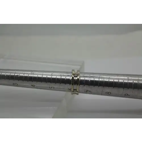 Signed FD 14k .66ctw BLACK & WHITE DIAMOND RING ENHANCER size 6.25 #