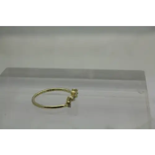 Signed Gold Over .925 S.S. WHITE STONE RING ENHANCER size 8 #