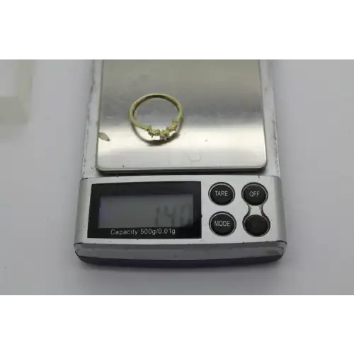 Signed Gold Over .925 S.S. WHITE STONE RING ENHANCER size 8 #