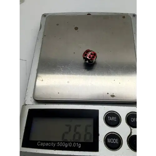 Signed IBB .925 Sterling Silver ENAMELED LADYBUG CHARM (7)