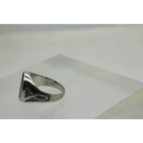 Signed IBG .925 S.S. Oval Cut BLACK ONYX MEN'S ring size 10 #