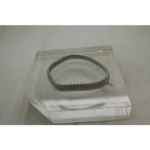 Signed ITALY .925 S.S. STRETCH MESH BANGLE bracelet 6 1/2