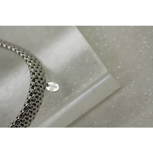 Signed ITALY .925 S.S. STRETCH MESH BANGLE bracelet 6 1/2