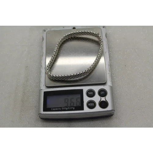 Signed ITALY .925 S.S. STRETCH MESH BANGLE bracelet 6 1/2