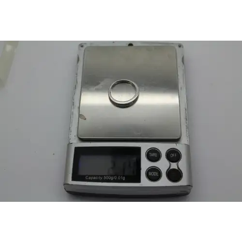 Signed JH .925 S.S. CUBIC ZIRCONIA ANNIVERSARY STYLE band size 6 #