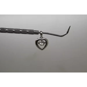Signed JH .925 S.S. RHYTHM CZ HEART pendant with Scroll Work
