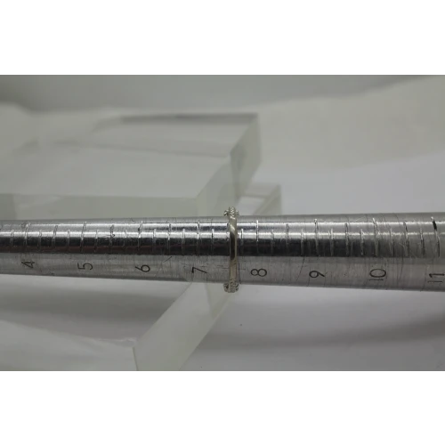 Signed JS .925 S.S. BLUE DIAMOND SPLIT SHANK ring size 7.75 #